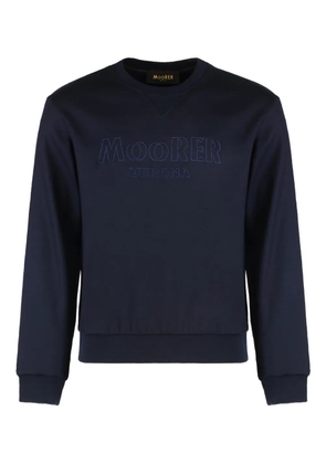 Moorer Marten-JT embroidered sweatshirt - Blue