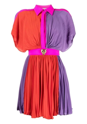 Roberto Cavalli colour-block pleated dress - 09000