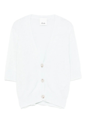 Allude button short-sleeve cardigan - White
