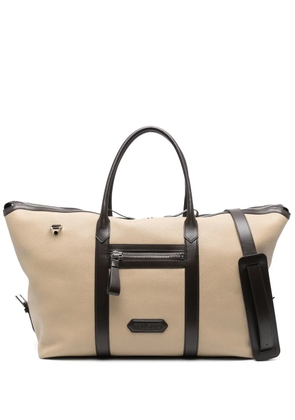 TOM FORD leather holdall - Neutrals
