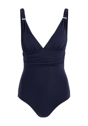 Melissa Odabash Panarea ruched V-neck swimsuit - Blue
