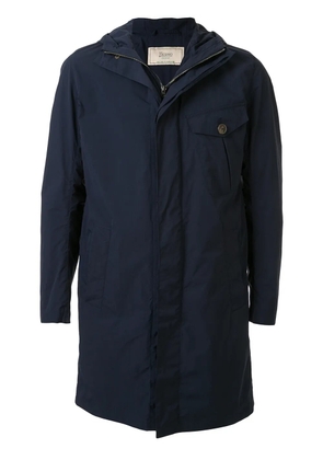 Herno hooded single-breasted coat - Blue