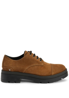 Giuseppe Zanotti Lapley suede Derby shoes - Brown