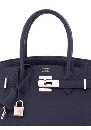 Hermès Pre-Owned Birkin Handbag Blue Togo with Palladium Hardware 30 tote bag