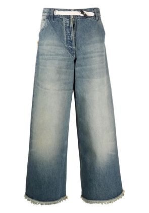 Palm Angels x Moncler x Palm Angels raw-edge jeans - Blue
