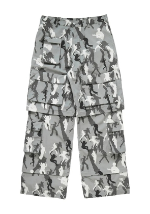 Spencer Badu camo cargo pants - Grey