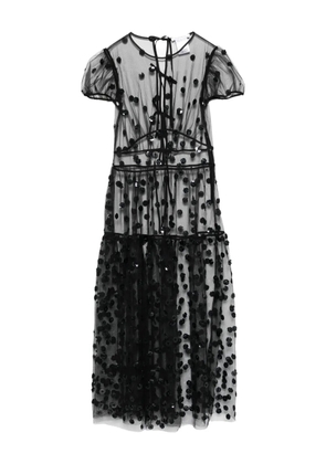 Cecilie Bahnsen Nanna sequin blossom dress - Black