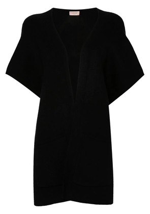 TWINSET logo-embroidered poncho - Black