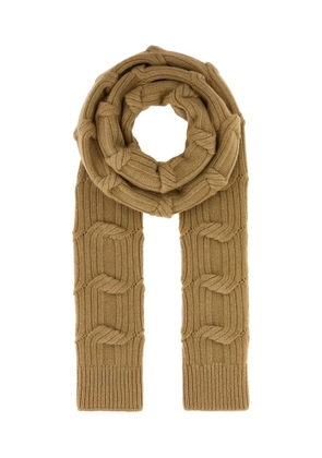 Stella McCartney Falabella cable-knit scarf - Brown