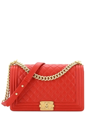 CHANEL Pre-Owned Boy Flap Bag Quilted Lambskin Old Medium shoulder bag - Red