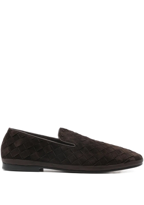 Henderson Baracco woven-design loafers - Brown