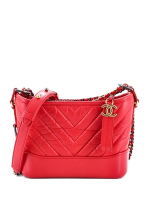 CHANEL Pre-Owned Gabrielle Hobo Chevron Aged Calfskin Small crossbody bag - Pink