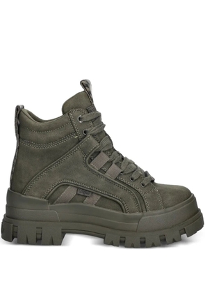 Buffalo lace-up tread-sole boots - Green