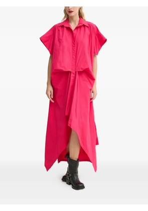 MMC STUDIO short-sleeve draped dress - Pink