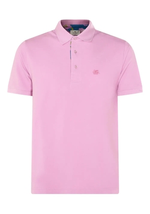 ETRO embroidered-logo polo shirt - Pink