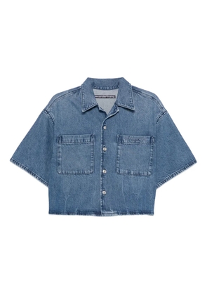 Alexander Wang cropped denim shirt - Blue