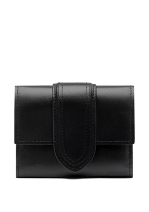 Jacquemus leather flap wallet - Black