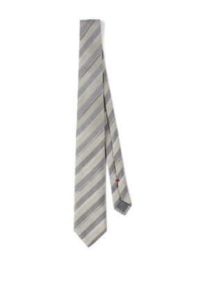 Brunello Cucinelli striped silk tie - Grey