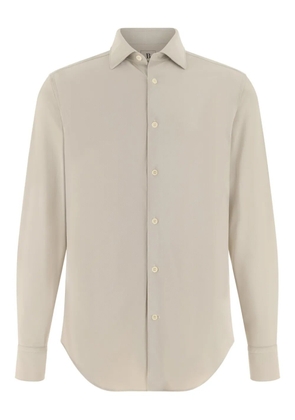 Boggi Milano tokyo-collar slim shirt - Neutrals