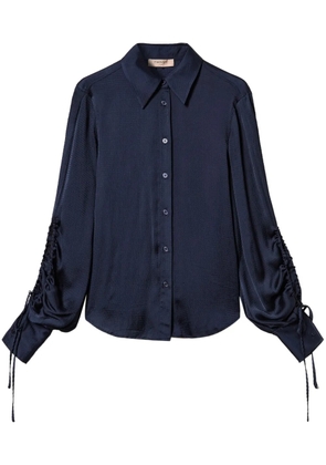 TWINSET cut-out detailing satin shirt - Blue
