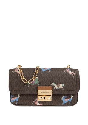 Michael Michael Kors Tribeca horse-print crossbody bag - Brown