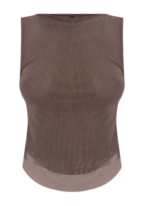Bond-eye sleeveless top - Brown