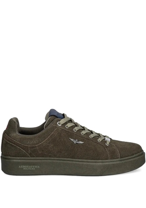Aeronautica Militare appliqué lace-up sneakers - Green