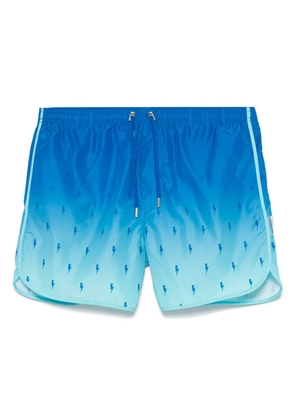 Neil Barrett Micro Bolts swim shorts - Blue
