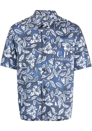 C.P. Company floral-print short-sleeve shirt - Blue