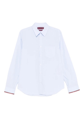 Gucci striped-trim shirt - Blue