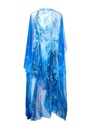 Roberto Cavalli abstract-print maxi dress - Blue