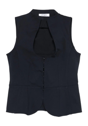 Gimaguas keyhole-neckline sleeveless top - Blue