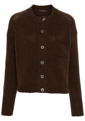 Incentive! Cashmere cashmere cropped cardigan - Brown