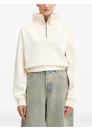 Iceberg zip turtleneck sweatshirt - White