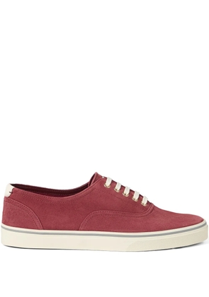 Brunello Cucinelli reversed calfskin sneakers - Red