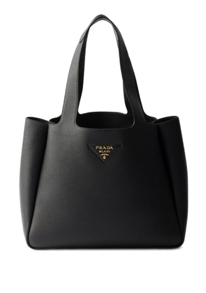 Prada medium leather tote bag - Black