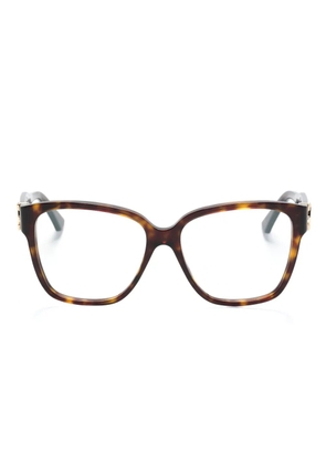 Cartier Eyewear Double C rectangle-frame glasses - Brown