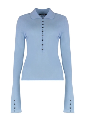 Jacquemus long-sleeve polo top - Blue
