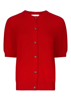 LouLou de Saison Jodi short-sleeve buttoned cardigan - Red