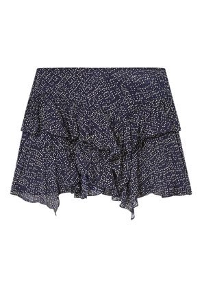MARANT ÉTOILE Lolita ruffled-hem mini skirt - Blue