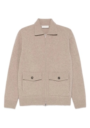 LUIGI GENTILE zipped cardigan - Neutrals