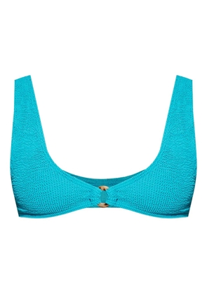 Bond-eye Ring Scout textured bikini top - Blue