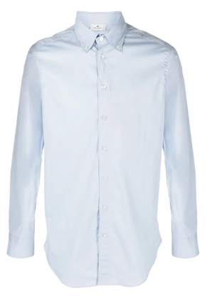 ETRO buttoned-down collar poplin shirt - Blue