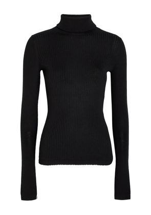 Maria McManus ribbed turtle-neck sweater - Black