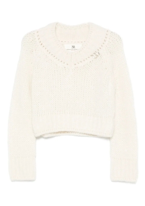 Ermanno Scervino V-neck cropped sweater - Neutrals