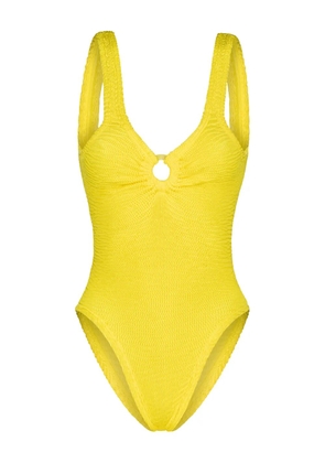 PARAMIDONNA Romana textured ring swimsuit - Yellow