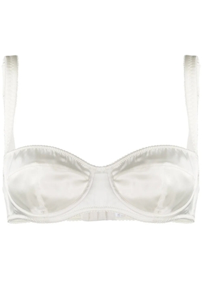 Dolce & Gabbana satin balconette bra - White