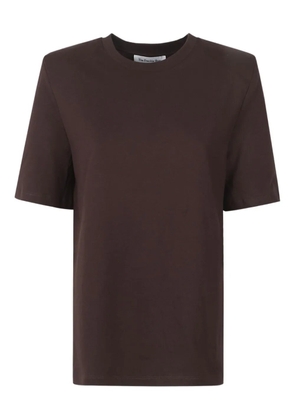 The Frankie Shop padded shoulder carrington T-shirt - Brown