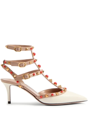 Valentino Garavani 65mm Rockstud embellished pumps - White
