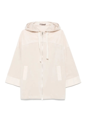 D.Exterior zip-up oversized jacket - Neutrals